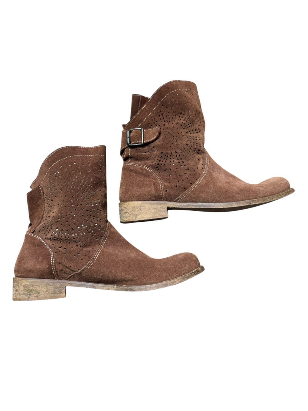 Sundance Italian Leather Buckle Ankle Boots size 37 (7)